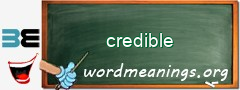 WordMeaning blackboard for credible